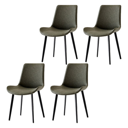 Contemporary Style High-density Sponge Cushion Chair of 18'' Wide Parsons Chair Grey 4 Piece Set Clearhalo ' kitchen&dining_furn' 'Dining Chairs' 'Dining Tables & Seating' 'dining_chair' 'furn' 'furn_dining_chair' 'Furniture' 'furniture_dining_chair' 'Kitchen & Dining Furniture' 'kitchen' 3597493