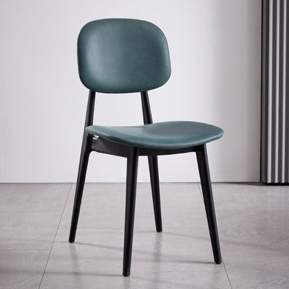 Nordic Style Armless Metal Dining Room Chair Open Back Dining Side Chair Blackish Green 1 Piece Clearhalo ' kitchen&dining_furn' 'Dining Chairs' 'Dining Tables & Seating' 'dining_chair' 'furn' 'furn_dining_chair' 'Furniture' 'furniture_dining_chair' 'Kitchen & Dining Furniture' 'kitchen' 3597501