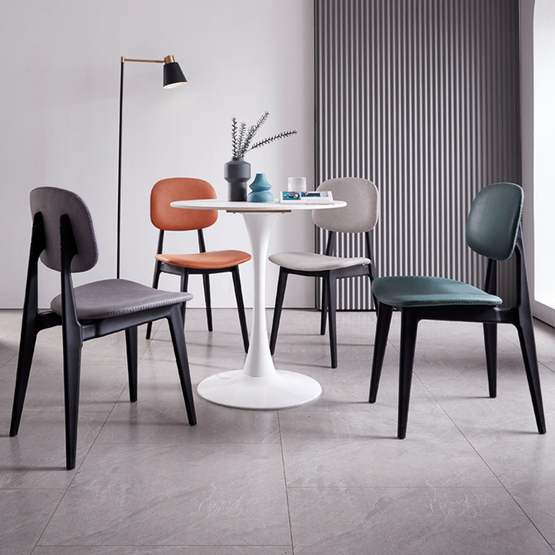 Nordic Style Armless Metal Dining Room Chair Open Back Dining Side Chair Clearhalo ' kitchen&dining_furn' 'Dining Chairs' 'Dining Tables & Seating' 'dining_chair' 'furn' 'furn_dining_chair' 'Furniture' 'furniture_dining_chair' 'Kitchen & Dining Furniture' 'kitchen' 3597503