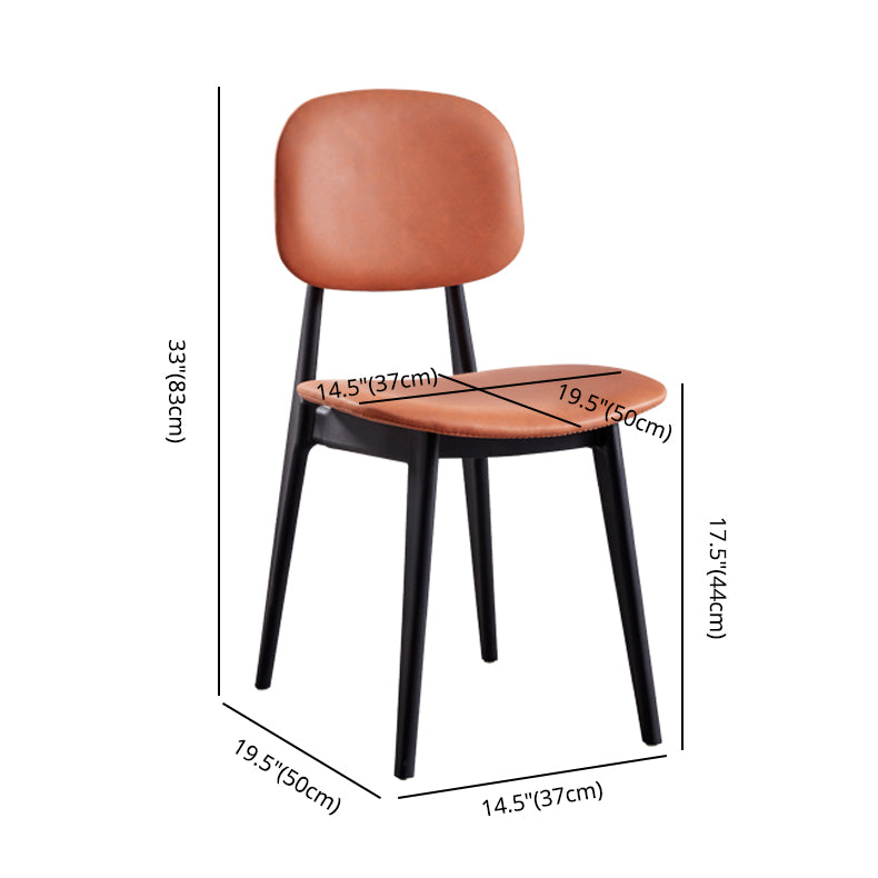 Nordic Style Armless Metal Dining Room Chair Open Back Dining Side Chair Clearhalo ' kitchen&dining_furn' 'Dining Chairs' 'Dining Tables & Seating' 'dining_chair' 'furn' 'furn_dining_chair' 'Furniture' 'furniture_dining_chair' 'Kitchen & Dining Furniture' 'kitchen' 3597517