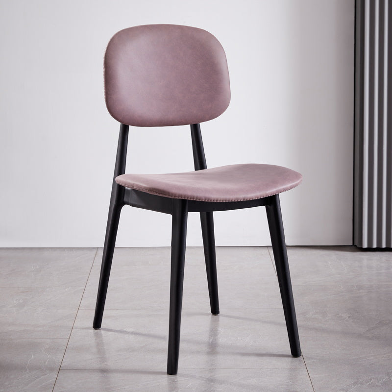 Nordic Style Armless Metal Dining Room Chair Open Back Dining Side Chair Purple 1 Piece Clearhalo ' kitchen&dining_furn' 'Dining Chairs' 'Dining Tables & Seating' 'dining_chair' 'furn' 'furn_dining_chair' 'Furniture' 'furniture_dining_chair' 'Kitchen & Dining Furniture' 'kitchen' 3597519