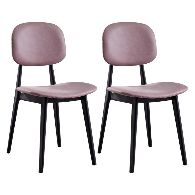 Nordic Style Armless Metal Dining Room Chair Open Back Dining Side Chair Purple 2 Piece Set Clearhalo ' kitchen&dining_furn' 'Dining Chairs' 'Dining Tables & Seating' 'dining_chair' 'furn' 'furn_dining_chair' 'Furniture' 'furniture_dining_chair' 'Kitchen & Dining Furniture' 'kitchen' 3597520