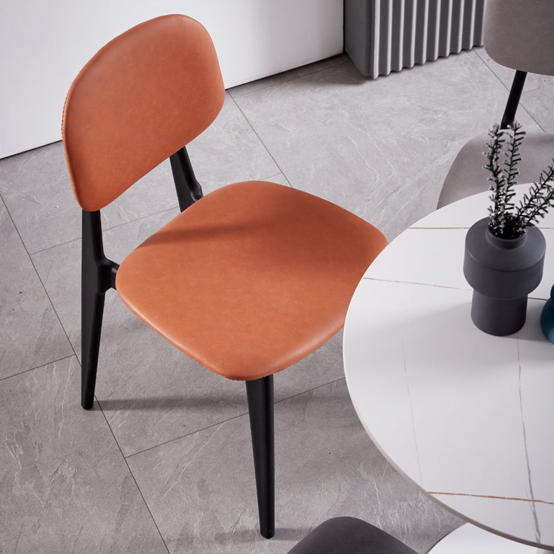 Nordic Style Armless Metal Dining Room Chair Open Back Dining Side Chair Clearhalo ' kitchen&dining_furn' 'Dining Chairs' 'Dining Tables & Seating' 'dining_chair' 'furn' 'furn_dining_chair' 'Furniture' 'furniture_dining_chair' 'Kitchen & Dining Furniture' 'kitchen' 3597521