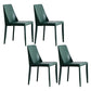 Faux Leather Contemporary Dining Chair Matte Finish Solid Back Dining Chair Dark Green 4 Piece Set Clearhalo ' kitchen&dining_furn' 'Dining Chairs' 'Dining Tables & Seating' 'dining_chair' 'furn' 'furn_dining_chair' 'Furniture' 'furniture_dining_chair' 'Kitchen & Dining Furniture' 'kitchen' 3597527