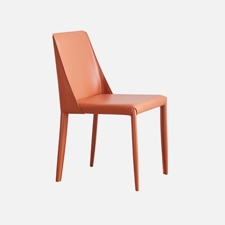 Faux Leather Contemporary Dining Chair Matte Finish Solid Back Dining Chair Clearhalo ' kitchen&dining_furn' 'Dining Chairs' 'Dining Tables & Seating' 'dining_chair' 'furn' 'furn_dining_chair' 'Furniture' 'furniture_dining_chair' 'Kitchen & Dining Furniture' 'kitchen' 3597532