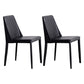 Faux Leather Contemporary Dining Chair Matte Finish Solid Back Dining Chair Black 2 Piece Set Clearhalo ' kitchen&dining_furn' 'Dining Chairs' 'Dining Tables & Seating' 'dining_chair' 'furn' 'furn_dining_chair' 'Furniture' 'furniture_dining_chair' 'Kitchen & Dining Furniture' 'kitchen' 3597537