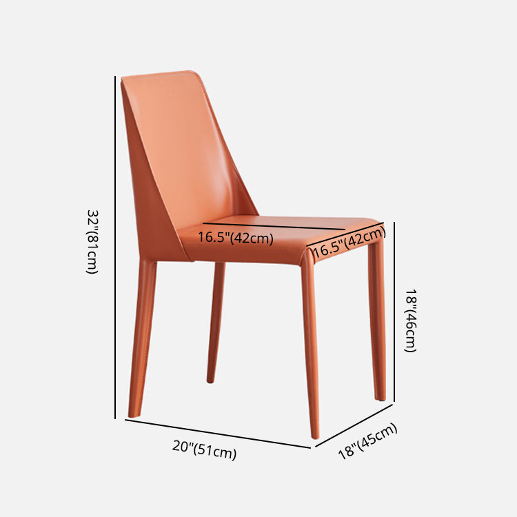 Faux Leather Contemporary Dining Chair Matte Finish Solid Back Dining Chair Clearhalo ' kitchen&dining_furn' 'Dining Chairs' 'Dining Tables & Seating' 'dining_chair' 'furn' 'furn_dining_chair' 'Furniture' 'furniture_dining_chair' 'Kitchen & Dining Furniture' 'kitchen' 3597538