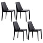 Faux Leather Contemporary Dining Chair Matte Finish Solid Back Dining Chair Black 4 Piece Set Clearhalo ' kitchen&dining_furn' 'Dining Chairs' 'Dining Tables & Seating' 'dining_chair' 'furn' 'furn_dining_chair' 'Furniture' 'furniture_dining_chair' 'Kitchen & Dining Furniture' 'kitchen' 3597540