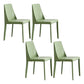 Faux Leather Contemporary Dining Chair Matte Finish Solid Back Dining Chair Green 4 Piece Set Clearhalo ' kitchen&dining_furn' 'Dining Chairs' 'Dining Tables & Seating' 'dining_chair' 'furn' 'furn_dining_chair' 'Furniture' 'furniture_dining_chair' 'Kitchen & Dining Furniture' 'kitchen' 3597544