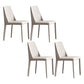 Faux Leather Contemporary Dining Chair Matte Finish Solid Back Dining Chair Light Gray 4 Piece Set Clearhalo ' kitchen&dining_furn' 'Dining Chairs' 'Dining Tables & Seating' 'dining_chair' 'furn' 'furn_dining_chair' 'Furniture' 'furniture_dining_chair' 'Kitchen & Dining Furniture' 'kitchen' 3597547