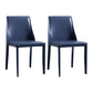 Faux Leather Contemporary Dining Chair Matte Finish Solid Back Dining Chair Dark Blue 2 Piece Set Clearhalo ' kitchen&dining_furn' 'Dining Chairs' 'Dining Tables & Seating' 'dining_chair' 'furn' 'furn_dining_chair' 'Furniture' 'furniture_dining_chair' 'Kitchen & Dining Furniture' 'kitchen' 3597552