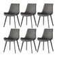 Contemporary Dining Chairs Kitchen Faux Leather Parsons Chair with Carbon Steel Legs Grey Set of 6 Clearhalo ' kitchen&dining_furn' 'Dining Chairs' 'Dining Tables & Seating' 'dining_chair' 'Furniture' 'furniture_dining_chair' 'Kitchen & Dining Furniture' 'kitchen' 3597567