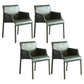 Faux Leather Modern Dining Room Chair Matte Finish Solid Back Dining Arm Chair Green 4 Piece Set Clearhalo ' kitchen&dining_furn' 'Dining Chairs' 'Dining Tables & Seating' 'dining_chair' 'furn' 'furn_dining_chair' 'Furniture' 'furniture_dining_chair' 'Kitchen & Dining Furniture' 'kitchen' 3597578