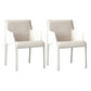 Faux Leather Modern Dining Room Chair Matte Finish Solid Back Dining Arm Chair Off-White 2 Piece Set Clearhalo ' kitchen&dining_furn' 'Dining Chairs' 'Dining Tables & Seating' 'dining_chair' 'furn' 'furn_dining_chair' 'Furniture' 'furniture_dining_chair' 'Kitchen & Dining Furniture' 'kitchen' 3597587