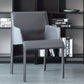 Faux Leather Modern Dining Room Chair Matte Finish Solid Back Dining Arm Chair Grey 1 Piece Clearhalo ' kitchen&dining_furn' 'Dining Chairs' 'Dining Tables & Seating' 'dining_chair' 'furn' 'furn_dining_chair' 'Furniture' 'furniture_dining_chair' 'Kitchen & Dining Furniture' 'kitchen' 3597591
