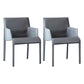 Faux Leather Modern Dining Room Chair Matte Finish Solid Back Dining Arm Chair Grey 2 Piece Set Clearhalo ' kitchen&dining_furn' 'Dining Chairs' 'Dining Tables & Seating' 'dining_chair' 'furn' 'furn_dining_chair' 'Furniture' 'furniture_dining_chair' 'Kitchen & Dining Furniture' 'kitchen' 3597592