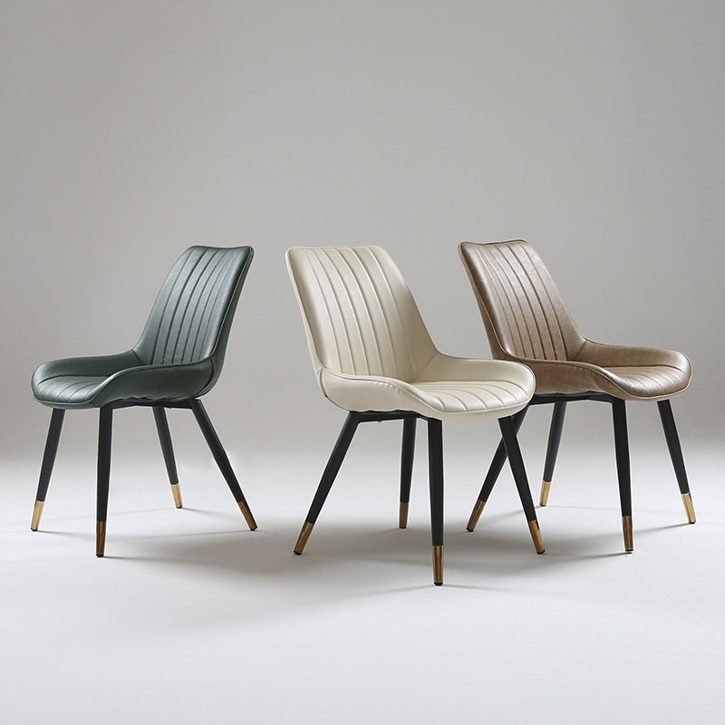 Nordic Cushioned Dining Chair 33"H Parsons Chair with Metal Base for Restaurant Clearhalo ' kitchen&dining_furn' 'Dining Chairs' 'Dining Tables & Seating' 'dining_chair' 'furn' 'furn_dining_chair' 'Furniture' 'furniture_dining_chair' 'Kitchen & Dining Furniture' 'kitchen' 3597595