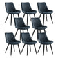 Nordic Cushioned Dining Chair 33"H Parsons Chair with Metal Base for Restaurant Blue 8 Piece Set Black Clearhalo ' kitchen&dining_furn' 'Dining Chairs' 'Dining Tables & Seating' 'dining_chair' 'furn' 'furn_dining_chair' 'Furniture' 'furniture_dining_chair' 'Kitchen & Dining Furniture' 'kitchen' 3597602