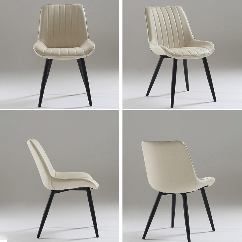 Nordic Cushioned Dining Chair 33"H Parsons Chair with Metal Base for Restaurant Clearhalo ' kitchen&dining_furn' 'Dining Chairs' 'Dining Tables & Seating' 'dining_chair' 'furn' 'furn_dining_chair' 'Furniture' 'furniture_dining_chair' 'Kitchen & Dining Furniture' 'kitchen' 3597607