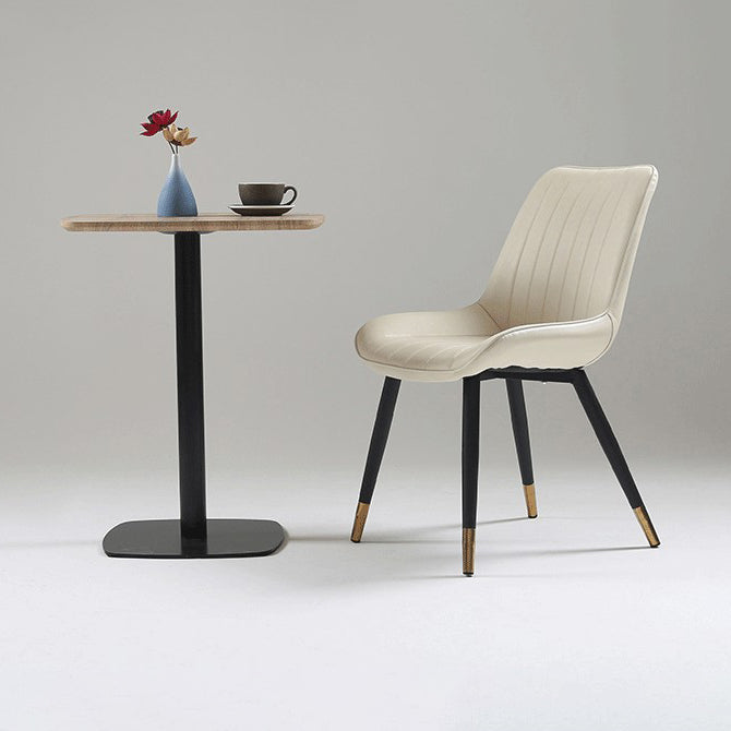 Nordic Cushioned Dining Chair 33"H Parsons Chair with Metal Base for Restaurant Clearhalo ' kitchen&dining_furn' 'Dining Chairs' 'Dining Tables & Seating' 'dining_chair' 'furn' 'furn_dining_chair' 'Furniture' 'furniture_dining_chair' 'Kitchen & Dining Furniture' 'kitchen' 3597611