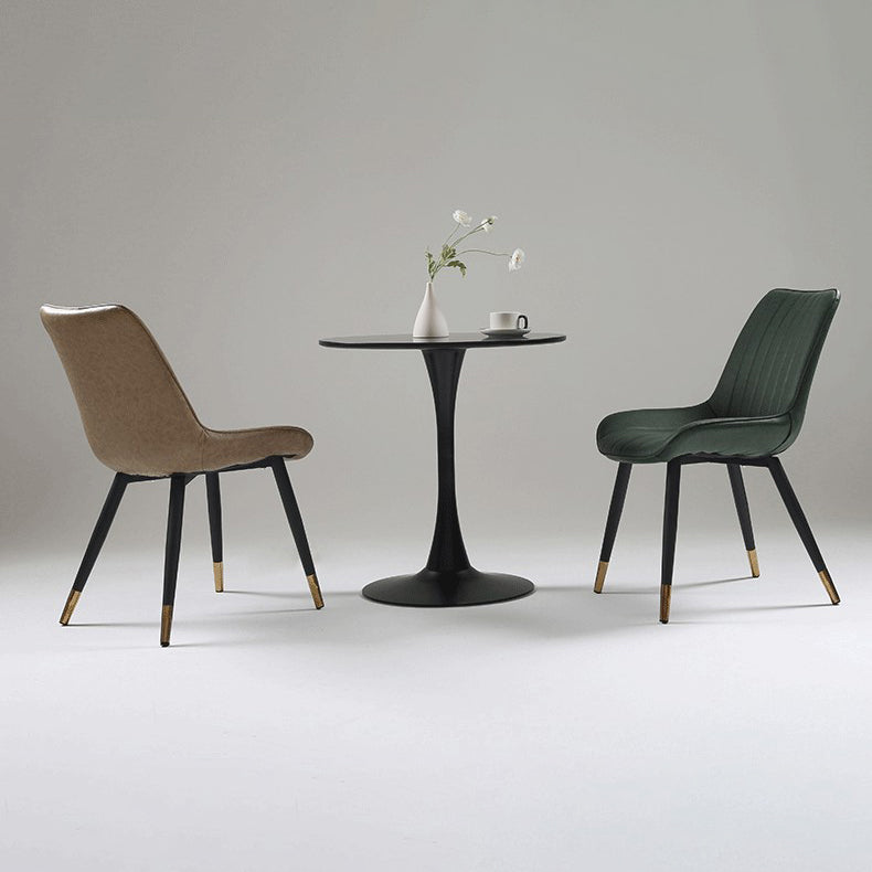 Nordic Cushioned Dining Chair 33"H Parsons Chair with Metal Base for Restaurant Clearhalo ' kitchen&dining_furn' 'Dining Chairs' 'Dining Tables & Seating' 'dining_chair' 'furn' 'furn_dining_chair' 'Furniture' 'furniture_dining_chair' 'Kitchen & Dining Furniture' 'kitchen' 3597614