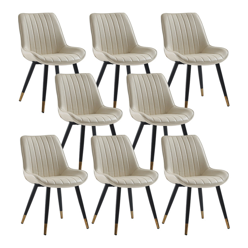 Nordic Cushioned Dining Chair 33"H Parsons Chair with Metal Base for Restaurant Off-White 8 Piece Set Brass Gold Clearhalo ' kitchen&dining_furn' 'Dining Chairs' 'Dining Tables & Seating' 'dining_chair' 'furn' 'furn_dining_chair' 'Furniture' 'furniture_dining_chair' 'Kitchen & Dining Furniture' 'kitchen' 3597616
