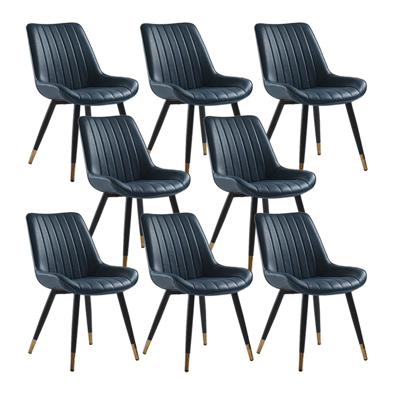 Nordic Cushioned Dining Chair 33"H Parsons Chair with Metal Base for Restaurant Blue 8 Piece Set Brass Gold Clearhalo ' kitchen&dining_furn' 'Dining Chairs' 'Dining Tables & Seating' 'dining_chair' 'furn' 'furn_dining_chair' 'Furniture' 'furniture_dining_chair' 'Kitchen & Dining Furniture' 'kitchen' 3597618