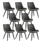 Nordic Cushioned Dining Chair 33"H Parsons Chair with Metal Base for Restaurant Grey 8 Piece Set Black Clearhalo ' kitchen&dining_furn' 'Dining Chairs' 'Dining Tables & Seating' 'dining_chair' 'furn' 'furn_dining_chair' 'Furniture' 'furniture_dining_chair' 'Kitchen & Dining Furniture' 'kitchen' 3597622