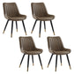 Nordic Cushioned Dining Chair 33"H Parsons Chair with Metal Base for Restaurant Khaki 4 Piece Set Brass Gold Clearhalo ' kitchen&dining_furn' 'Dining Chairs' 'Dining Tables & Seating' 'dining_chair' 'furn' 'furn_dining_chair' 'Furniture' 'furniture_dining_chair' 'Kitchen & Dining Furniture' 'kitchen' 3597623