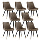 Nordic Cushioned Dining Chair 33"H Parsons Chair with Metal Base for Restaurant Khaki 8 Piece Set Brass Gold Clearhalo ' kitchen&dining_furn' 'Dining Chairs' 'Dining Tables & Seating' 'dining_chair' 'furn' 'furn_dining_chair' 'Furniture' 'furniture_dining_chair' 'Kitchen & Dining Furniture' 'kitchen' 3597624