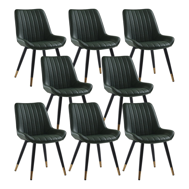 Nordic Cushioned Dining Chair 33"H Parsons Chair with Metal Base for Restaurant Green 8 Piece Set Brass Gold Clearhalo ' kitchen&dining_furn' 'Dining Chairs' 'Dining Tables & Seating' 'dining_chair' 'furn' 'furn_dining_chair' 'Furniture' 'furniture_dining_chair' 'Kitchen & Dining Furniture' 'kitchen' 3597634