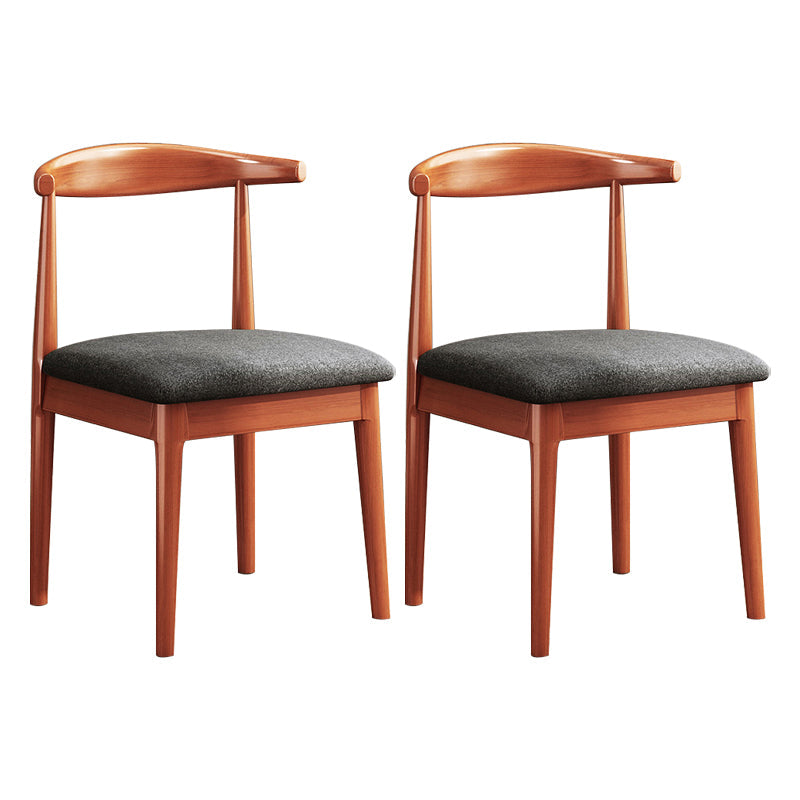 Contemporary Style Kitchen Dining Chair Parsons Dining Armless Chair for Home Black Fabric 2 Piece Set Clearhalo ' kitchen&dining_furn' 'Dining Chairs' 'Dining Tables & Seating' 'dining_chair' 'furn' 'furn_dining_chair' 'Furniture' 'furniture_dining_chair' 'Kitchen & Dining Furniture' 'kitchen' 3597640