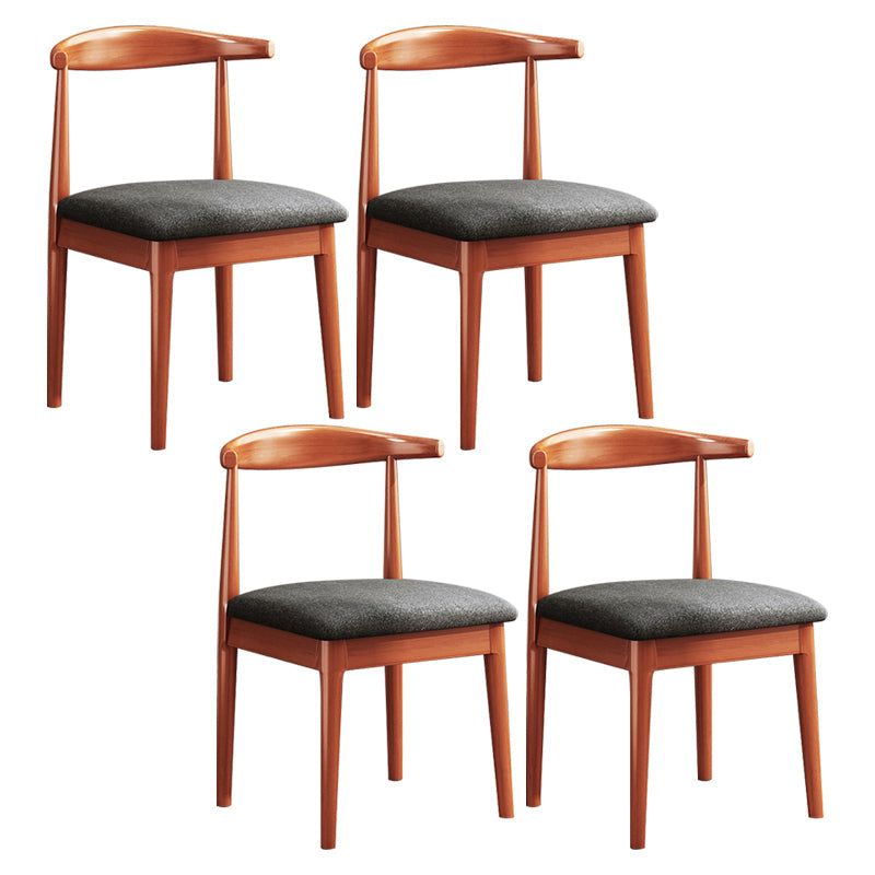 Contemporary Style Kitchen Dining Chair Parsons Dining Armless Chair for Home Black Fabric 4 Piece Set Clearhalo ' kitchen&dining_furn' 'Dining Chairs' 'Dining Tables & Seating' 'dining_chair' 'furn' 'furn_dining_chair' 'Furniture' 'furniture_dining_chair' 'Kitchen & Dining Furniture' 'kitchen' 3597642