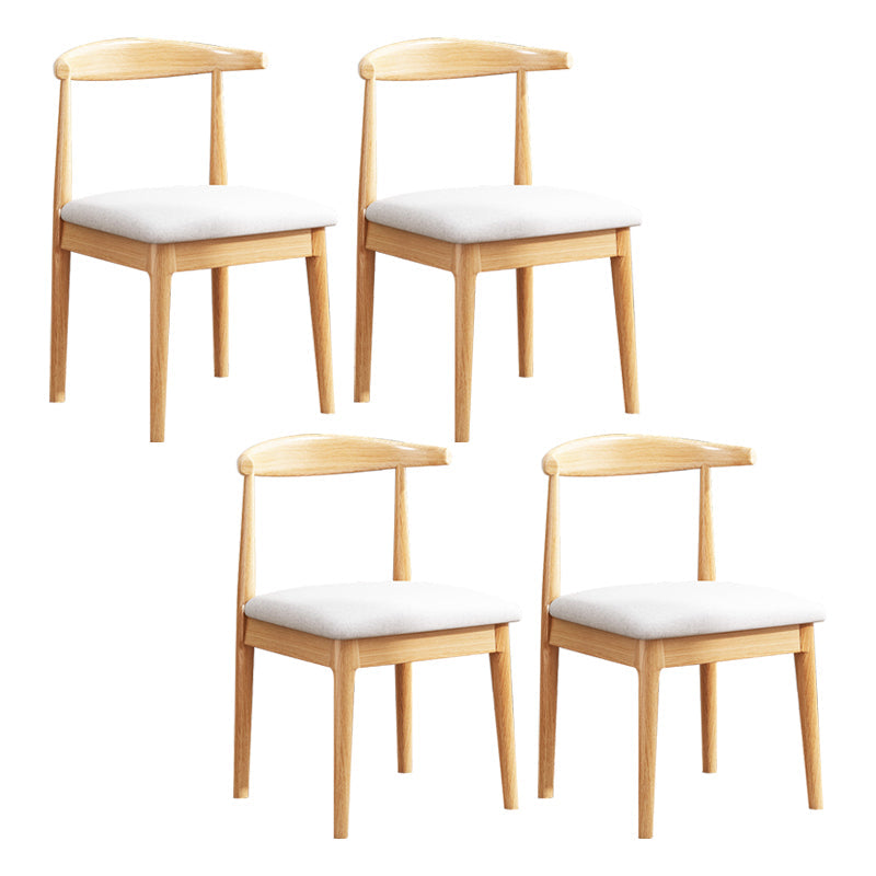 Contemporary Style Kitchen Dining Chair Parsons Dining Armless Chair for Home Light Gray Fabric 4 Piece Set Clearhalo ' kitchen&dining_furn' 'Dining Chairs' 'Dining Tables & Seating' 'dining_chair' 'furn' 'furn_dining_chair' 'Furniture' 'furniture_dining_chair' 'Kitchen & Dining Furniture' 'kitchen' 3597651