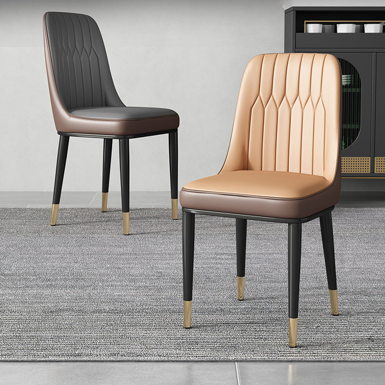 Metal Dining Room Side Chair Modern Style Parsons Armless Dining Chairs Clearhalo ' kitchen&dining_furn' 'Dining Chairs' 'Dining Tables & Seating' 'dining_chair' 'furn' 'furn_dining_chair' 'Furniture' 'furniture_dining_chair' 'Kitchen & Dining Furniture' 'kitchen' 3597667