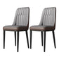 Metal Dining Room Side Chair Modern Style Parsons Armless Dining Chairs Dark Gray 2 Piece Set Black Clearhalo ' kitchen&dining_furn' 'Dining Chairs' 'Dining Tables & Seating' 'dining_chair' 'furn' 'furn_dining_chair' 'Furniture' 'furniture_dining_chair' 'Kitchen & Dining Furniture' 'kitchen' 3597675