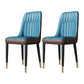 Metal Dining Room Side Chair Modern Style Parsons Armless Dining Chairs Blue 2 Piece Set Brass Gold Clearhalo ' kitchen&dining_furn' 'Dining Chairs' 'Dining Tables & Seating' 'dining_chair' 'furn' 'furn_dining_chair' 'Furniture' 'furniture_dining_chair' 'Kitchen & Dining Furniture' 'kitchen' 3597688