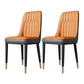 Metal Dining Room Side Chair Modern Style Parsons Armless Dining Chairs Orange 2 Piece Set Brass Gold Clearhalo ' kitchen&dining_furn' 'Dining Chairs' 'Dining Tables & Seating' 'dining_chair' 'furn' 'furn_dining_chair' 'Furniture' 'furniture_dining_chair' 'Kitchen & Dining Furniture' 'kitchen' 3597700
