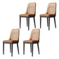 Metal Dining Room Side Chair Modern Style Parsons Armless Dining Chairs Camel 4 Piece Set Black Clearhalo ' kitchen&dining_furn' 'Dining Chairs' 'Dining Tables & Seating' 'dining_chair' 'furn' 'furn_dining_chair' 'Furniture' 'furniture_dining_chair' 'Kitchen & Dining Furniture' 'kitchen' 3597707