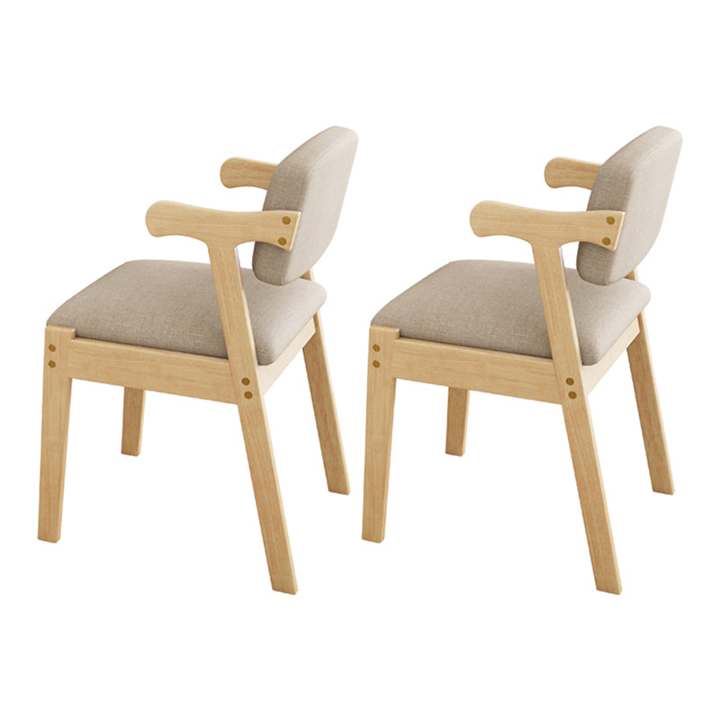 Contemporary Wood Indoor Open Back Dining Side Chair 20'' Wide Dining Chair Grey 2 Piece Set Natural Wood Clearhalo ' kitchen&dining_furn' 'Dining Chairs' 'Dining Tables & Seating' 'dining_chair' 'furn' 'furn_dining_chair' 'Furniture' 'furniture_dining_chair' 'Kitchen & Dining Furniture' 'kitchen' 3597710