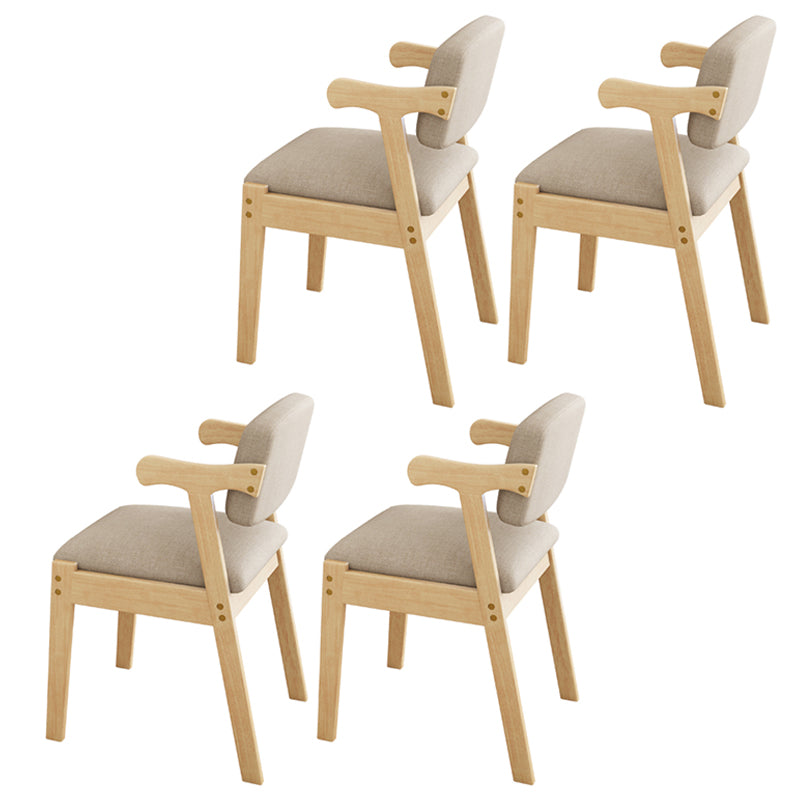Contemporary Wood Indoor Open Back Dining Side Chair 20'' Wide Dining Chair Grey 4 Piece Set Natural Wood Clearhalo ' kitchen&dining_furn' 'Dining Chairs' 'Dining Tables & Seating' 'dining_chair' 'furn' 'furn_dining_chair' 'Furniture' 'furniture_dining_chair' 'Kitchen & Dining Furniture' 'kitchen' 3597712