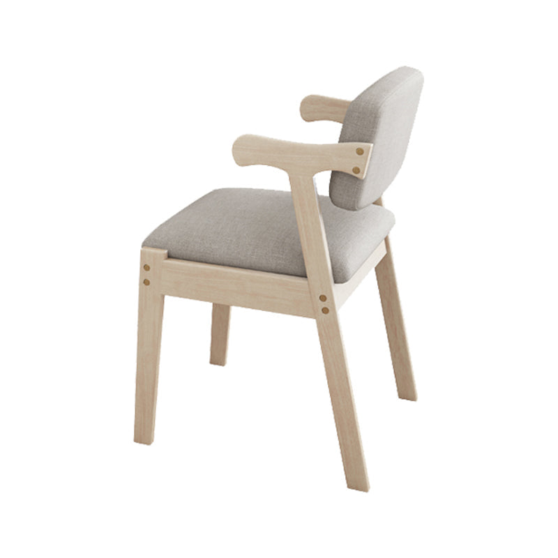 Contemporary Wood Indoor Open Back Dining Side Chair 20'' Wide Dining Chair Grey 1 Piece Beige Clearhalo ' kitchen&dining_furn' 'Dining Chairs' 'Dining Tables & Seating' 'dining_chair' 'furn' 'furn_dining_chair' 'Furniture' 'furniture_dining_chair' 'Kitchen & Dining Furniture' 'kitchen' 3597715