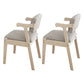 Contemporary Wood Indoor Open Back Dining Side Chair 20'' Wide Dining Chair Grey 2 Piece Set Beige Clearhalo ' kitchen&dining_furn' 'Dining Chairs' 'Dining Tables & Seating' 'dining_chair' 'furn' 'furn_dining_chair' 'Furniture' 'furniture_dining_chair' 'Kitchen & Dining Furniture' 'kitchen' 3597716