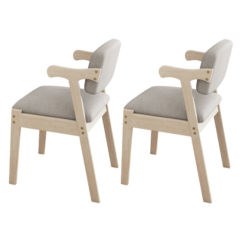 Contemporary Wood Indoor Open Back Dining Side Chair 20'' Wide Dining Chair Grey 2 Piece Set Beige Clearhalo ' kitchen&dining_furn' 'Dining Chairs' 'Dining Tables & Seating' 'dining_chair' 'furn' 'furn_dining_chair' 'Furniture' 'furniture_dining_chair' 'Kitchen & Dining Furniture' 'kitchen' 3597716