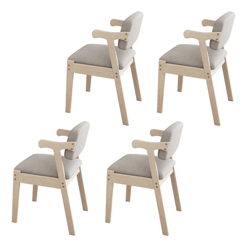 Contemporary Wood Indoor Open Back Dining Side Chair 20'' Wide Dining Chair Grey 4 Piece Set Beige Clearhalo ' kitchen&dining_furn' 'Dining Chairs' 'Dining Tables & Seating' 'dining_chair' 'furn' 'furn_dining_chair' 'Furniture' 'furniture_dining_chair' 'Kitchen & Dining Furniture' 'kitchen' 3597718