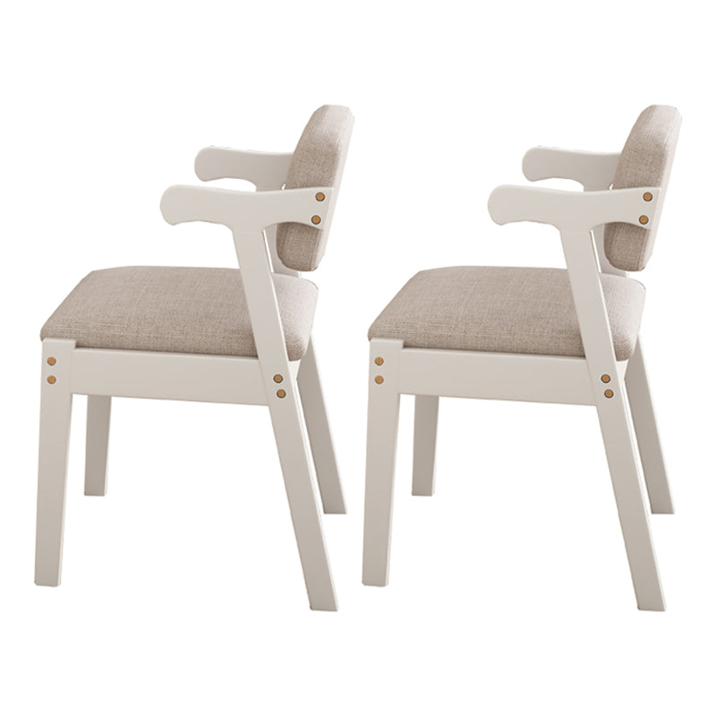 Contemporary Wood Indoor Open Back Dining Side Chair 20'' Wide Dining Chair Grey 2 Piece Set White Clearhalo ' kitchen&dining_furn' 'Dining Chairs' 'Dining Tables & Seating' 'dining_chair' 'furn' 'furn_dining_chair' 'Furniture' 'furniture_dining_chair' 'Kitchen & Dining Furniture' 'kitchen' 3597722