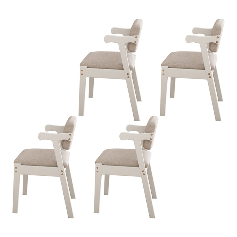 Contemporary Wood Indoor Open Back Dining Side Chair 20'' Wide Dining Chair Grey 4 Piece Set White Clearhalo ' kitchen&dining_furn' 'Dining Chairs' 'Dining Tables & Seating' 'dining_chair' 'furn' 'furn_dining_chair' 'Furniture' 'furniture_dining_chair' 'Kitchen & Dining Furniture' 'kitchen' 3597725