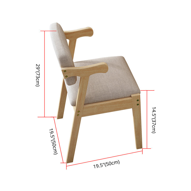 Contemporary Wood Indoor Open Back Dining Side Chair 20'' Wide Dining Chair Clearhalo ' kitchen&dining_furn' 'Dining Chairs' 'Dining Tables & Seating' 'dining_chair' 'furn' 'furn_dining_chair' 'Furniture' 'furniture_dining_chair' 'Kitchen & Dining Furniture' 'kitchen' 3597727