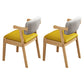 Contemporary Wood Indoor Open Back Dining Side Chair 20'' Wide Dining Chair Yellow 2 Piece Set Natural Wood Clearhalo ' kitchen&dining_furn' 'Dining Chairs' 'Dining Tables & Seating' 'dining_chair' 'furn' 'furn_dining_chair' 'Furniture' 'furniture_dining_chair' 'Kitchen & Dining Furniture' 'kitchen' 3597729