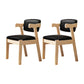 Contemporary Wood Indoor Open Back Dining Side Chair 20'' Wide Dining Chair Black 2 Piece Set Natural Wood Clearhalo ' kitchen&dining_furn' 'Dining Chairs' 'Dining Tables & Seating' 'dining_chair' 'furn' 'furn_dining_chair' 'Furniture' 'furniture_dining_chair' 'Kitchen & Dining Furniture' 'kitchen' 3597735